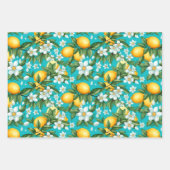 Lebhafte Retro Citrus Medley Weihnachten Geschenkpapier Set (Vorderseite 3)