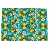 Lebhafte Retro Citrus Medley Weihnachten Große Geschenktüte (Rückseite)