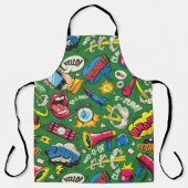 Lebhafte Retro Comic Schürze - Pop Art Pattern (Vorderseite)