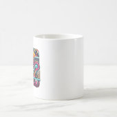 "Lebhafte Retro Neon Geometric" Kaffeetasse (Mittel)