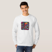 "Lebhafte Retro Neon Geometric" T-Shirt (Vorne ganz)
