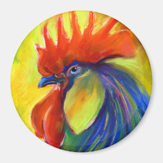 Lebhafte Roosterprodukte Svetlana Novikova Magnet