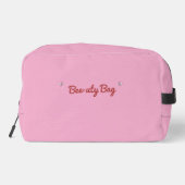 Lebhafte rosa Bee-uty-Tasche mit Honeycomb-Design Waschbeutel (Rückseite)