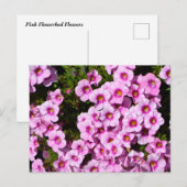 Lebhafte, rosa blühende Blume Postkarte (Vorne/Hinten)