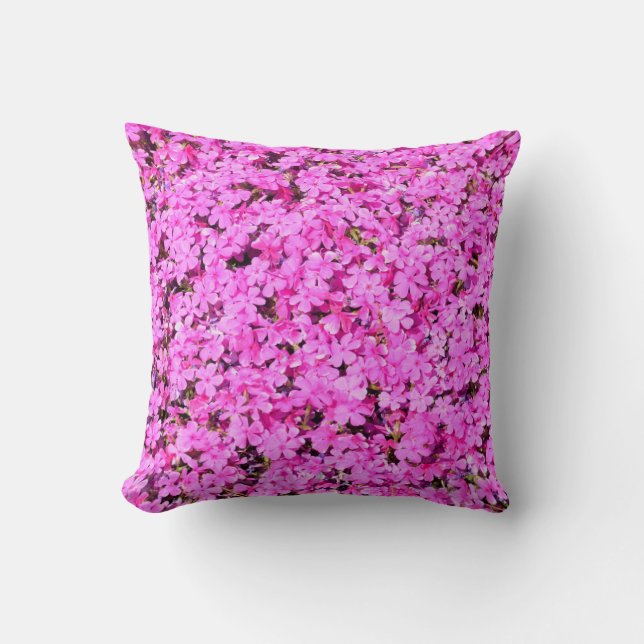 Lebhafte rosa Blüte Kissen (Vorderseite)