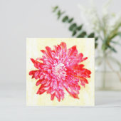 Lebhafte Rosa Chrysanthemum-Blume Einladung (Stehend Vorderseite)