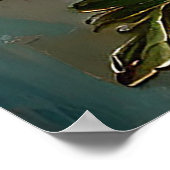 Lebhafte rosa Chrysanthemum-Blume Poster (Ecke)