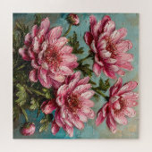 Lebhafte rosa Chrysanthemum-Blume Puzzle (Horizontal)