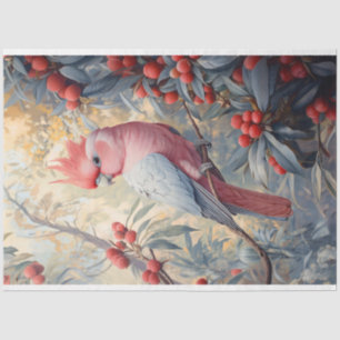 Lebhafte rosa Galah Cockatoo Dekoupage Seidenpapier