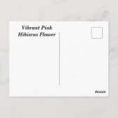 Lebhafte rosa Hibiskus-Blume Postkarte (Rückseite)
