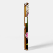 Lebhafte rosa Orchideen in Ziergoldrahmen Case-Mate iPhone Hülle (Rückseite / Rechts)