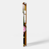 Lebhafte rosa Orchideen in Ziergoldrahmen Case-Mate iPhone Hülle (Rückseite / Links)