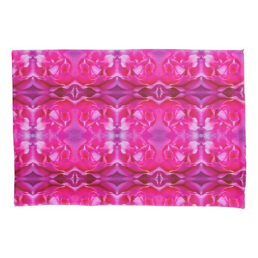 Lebhafte Rosa Rosenblätter L-gröber Blumenmuster Kissenbezug (Vorderseite)