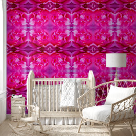 Lebhafte Rosa Rosenblätter L-gröber Blumenmuster Tapete