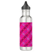 Lebhafte Rosa Rosenblätter M-große Blumenmuster Edelstahlflasche (Links)