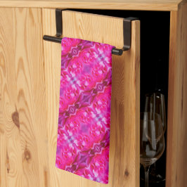 Lebhafte Rosa Rosenblätter M-große Blumenmuster Geschirrtuch