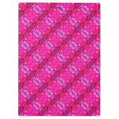 Lebhafte Rosa Rosenblätter M-große Blumenmuster Klemmbrett (Rückseite)