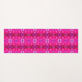 Lebhafte Rosa Rosenblätter M-große Blumenmuster Yogamatte (Rückseite (Horizontal))