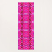 Lebhafte Rosa Rosenblätter M-große Blumenmuster Yogamatte (Rückseite)