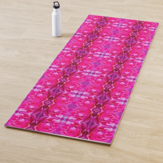 Lebhafte Rosa Rosenblätter M-große Blumenmuster Yogamatte (Beispiel)
