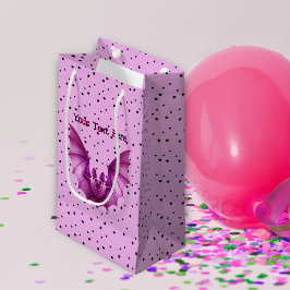 Lebhafte, rosa schwarze schwarze Bassstäbe Kleine Geschenktüte