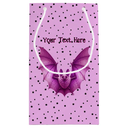 Lebhafte, rosa schwarze schwarze Bassstäbe Kleine Geschenktüte (Rückseite)