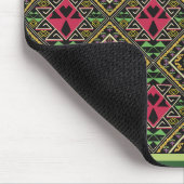 Lebhafte rosa und grüne Abstrakte Stoffe Kunst Mousepad (Ecke)