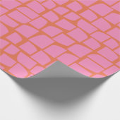 Lebhafte, rosa und orange Abstrakte geometrische F Geschenkpapier (Ecke)