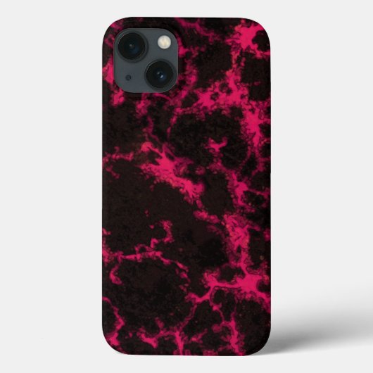 Lebhafte Rosa und Schwarze Flammen Case-Mate iPhone Hülle (Rückseite)