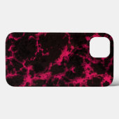 Lebhafte Rosa und Schwarze Flammen Case-Mate iPhone Hülle (Rückseite (Horizontal))