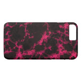 Lebhafte Rosa und Schwarze Flammen Case-Mate iPhone Hülle (Rückseite (Horizontal))