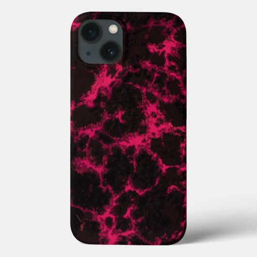 Lebhafte Rosa und Schwarze Flammen Case-Mate iPhone Hülle (Rückseite)