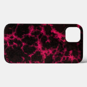 Lebhafte Rosa und Schwarze Flammen Case-Mate iPhone Hülle (Rückseite (Horizontal))