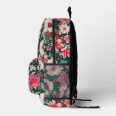Lebhafte, rosa und zarte weiße Blume Bedruckter Rucksack (Rechts)
