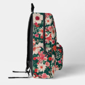 Lebhafte, rosa und zarte weiße Blume Bedruckter Rucksack (Links)