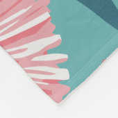 Lebhafte Rosa-Weiß-BlumenSymphonie Fleecedecke (Ecke)