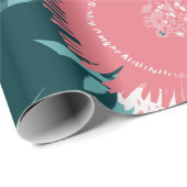 Lebhafte Rosa-Weiß-BlumenSymphonie Geschenkpapier (Rolleneckpunkt)