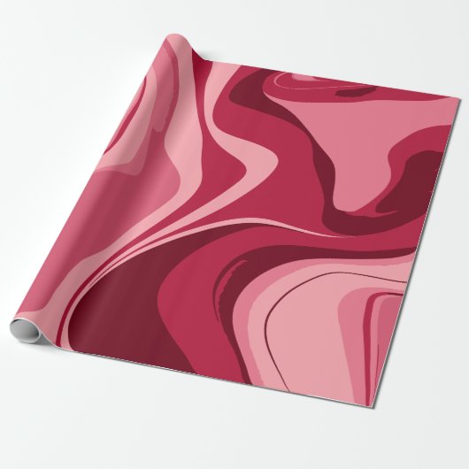 Lebhafte, rosa Wirbel der Leidenschaft Geschenkpapier (Ungerollt)