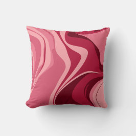Lebhafte, rosa Wirbel der Leidenschaft Kissen