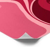 Lebhafte, rosa Wirbel der Leidenschaft Poster (Ecke)