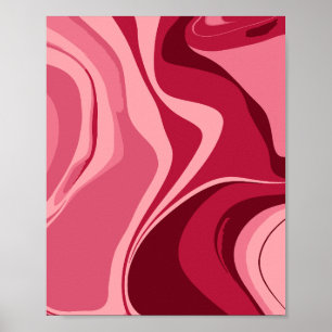 Lebhafte, rosa Wirbel der Leidenschaft Poster