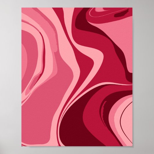 Lebhafte, rosa Wirbel der Leidenschaft Poster (Vorne)