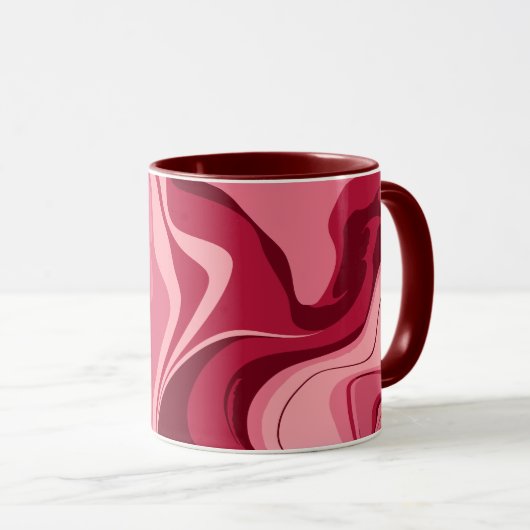 Lebhafte, rosa Wirbel der Leidenschaft Tasse (VorderseiteRechts)