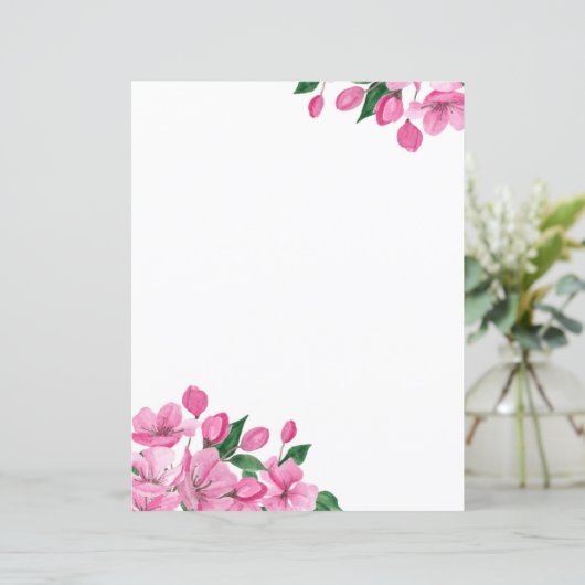 Lebhafte rosafarbene Blumengeschichten (Stehend Vorderseite)