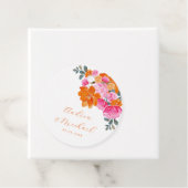 Lebhafte rosafarbene Orangenblütenhochzeit Geschenkanhänger (Beispiel)