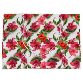 Lebhafte rosafarbene und tropische Botanicals Große Geschenktüte (Vorderseite)