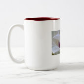 Lebhafte Rose im Blut Zweifarbige Tasse (Links)