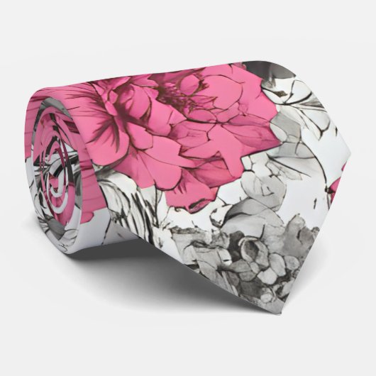 Lebhafte Rose Krawatte (Gerollt)