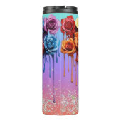 Lebhafte Rose Thermosbecher (Rückseite)