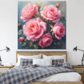 Lebhafte Rosen mit Ölgemälde Leinwanddruck (Insitu (Schlafzimmer))